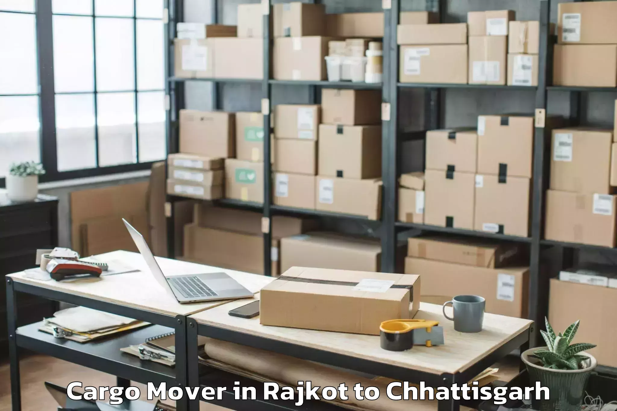 Quality Rajkot to Kalinga University Raipur Cargo Mover